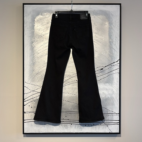Levi's 726 High Rise Flare Women’s Jeans Size 27 Black - Picture 7 of 16